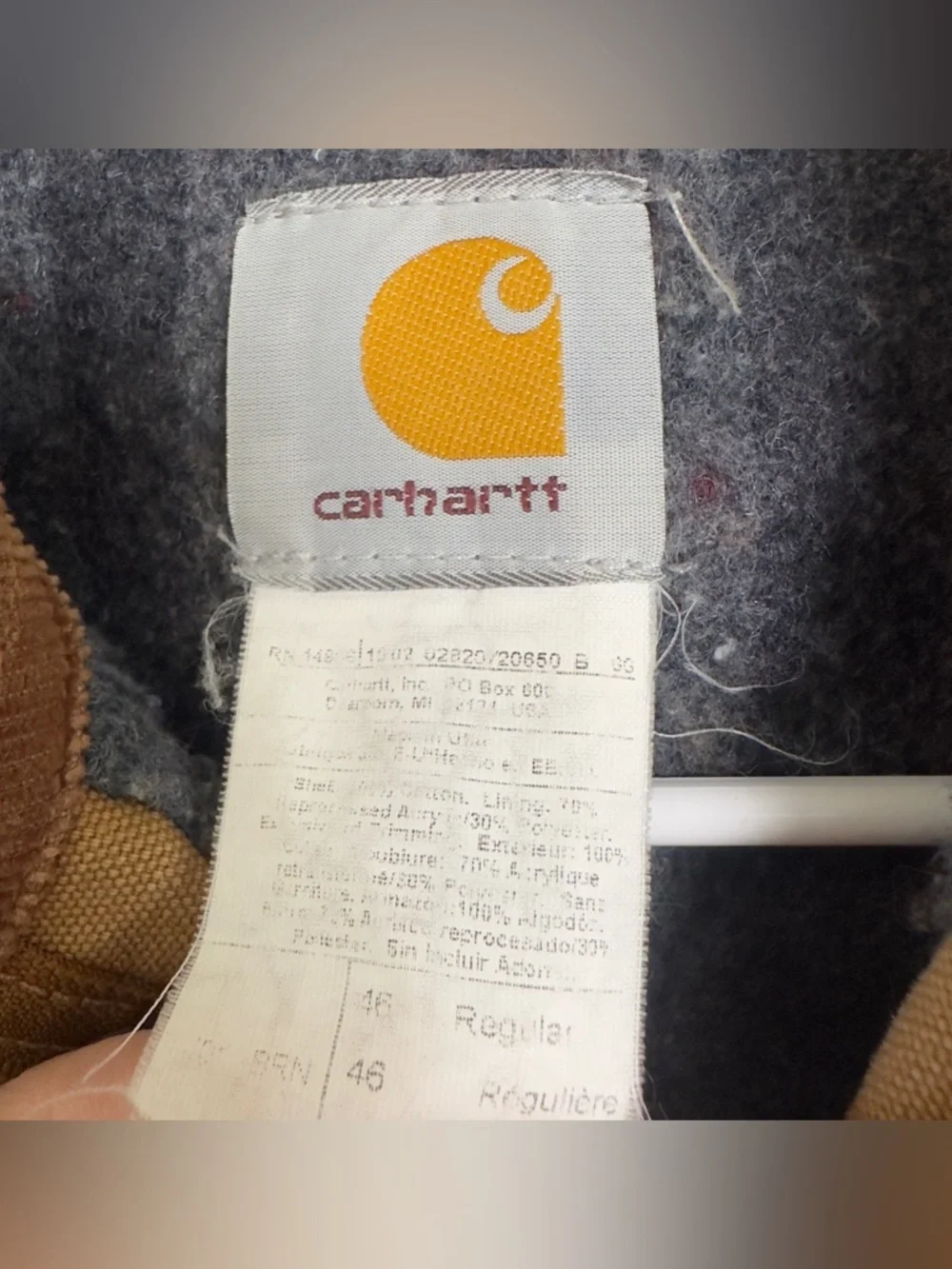 Carhartt vintage USA J001 BRN Detroit corduroy collar jacket - Picture 4 of 4